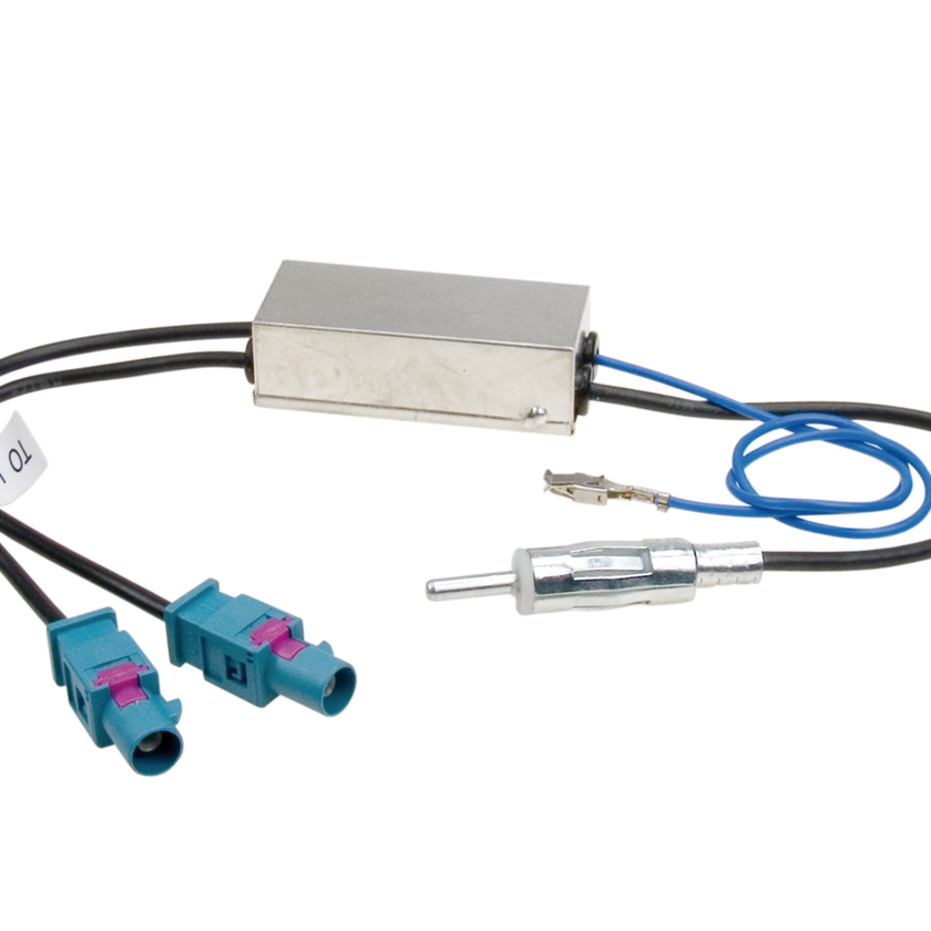 ACV DIN antenna adapter  2x FAKRA / phantom power supply 140305 1524-07