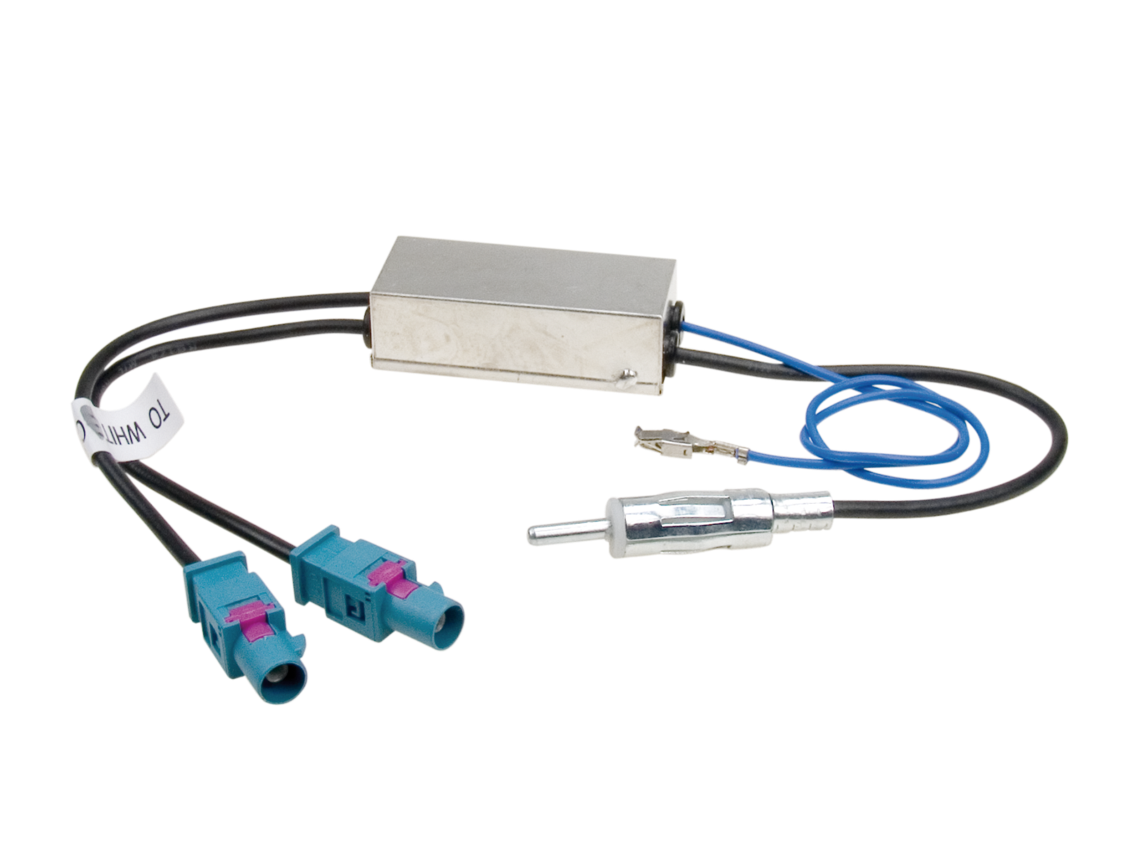 ACV DIN antenna adapter  2x FAKRA / phantom power supply 140305 1524-07