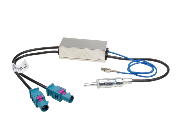 ACV DIN antenna adapter  2x FAKRA / phantom power supply 140305 1524-07