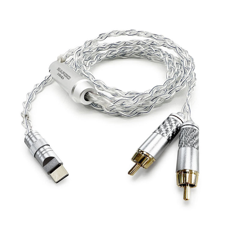 OTG to RCA Audio Kaapeli/Konvertteri - USB OTG, 24K kullattu RCA, CX31933 DAC, 157cm