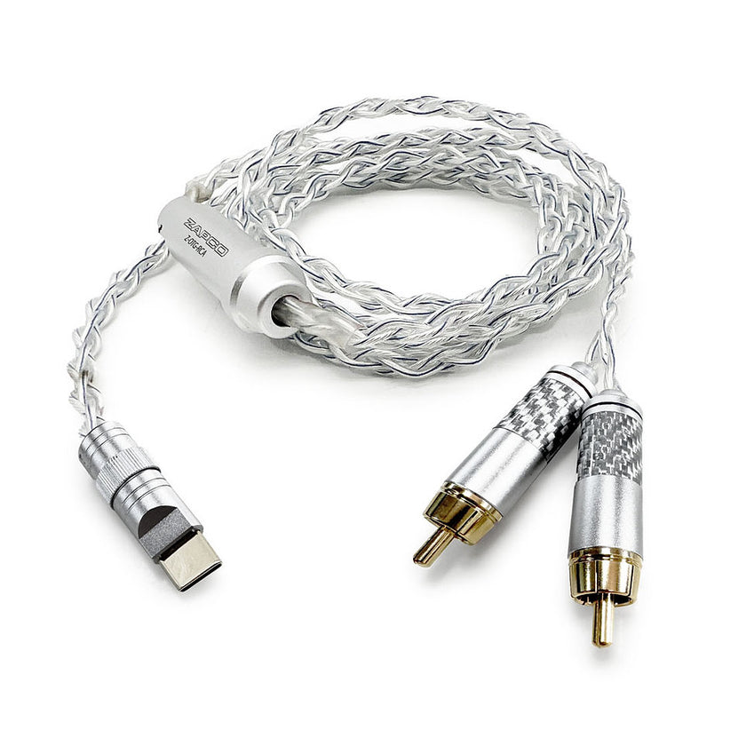 OTG to RCA Audio Kaapeli/Konvertteri - USB OTG, 24K kullattu RCA, CX31933 DAC, 157cm