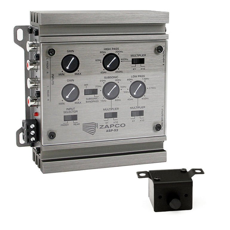 Zapco ASP-X2 elektroninen jakosuodin - 2-tie, 9,5 V RMS