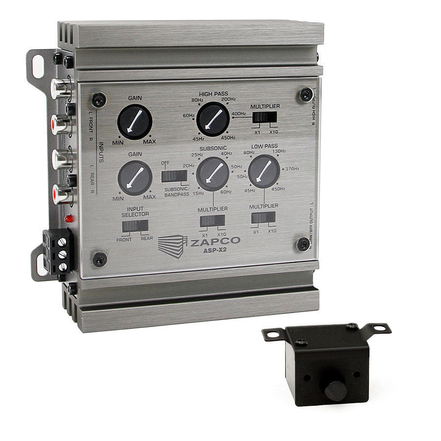 Zapco ASP-X2 elektroninen jakosuodin - 2-tie, 9,5 V RMS