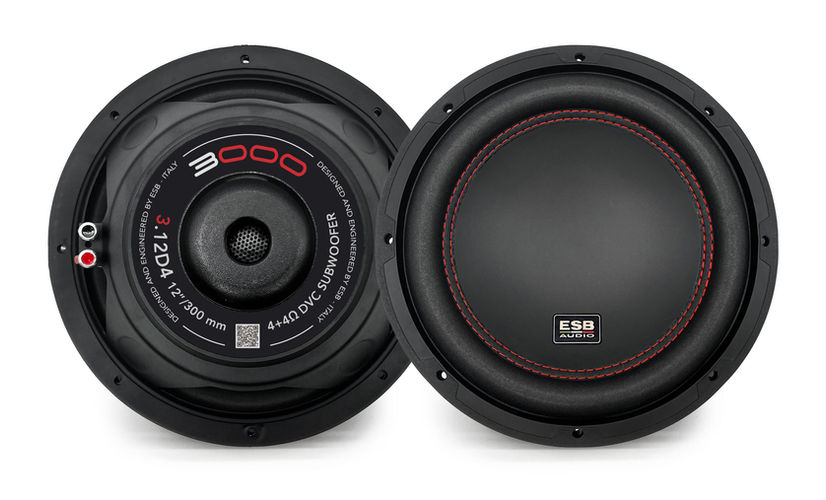 ESB Audio 3.12D4 subwoofer - 12", 300W RMS, 2x4 Ohm, 28Hz