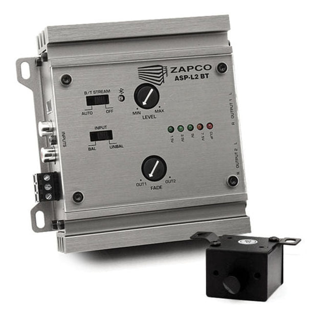 Zapco ASP-L2 BT linjaohjain - Bluetooth, 2 tuloa, 4 lähtöä, 9,5 V RMS
