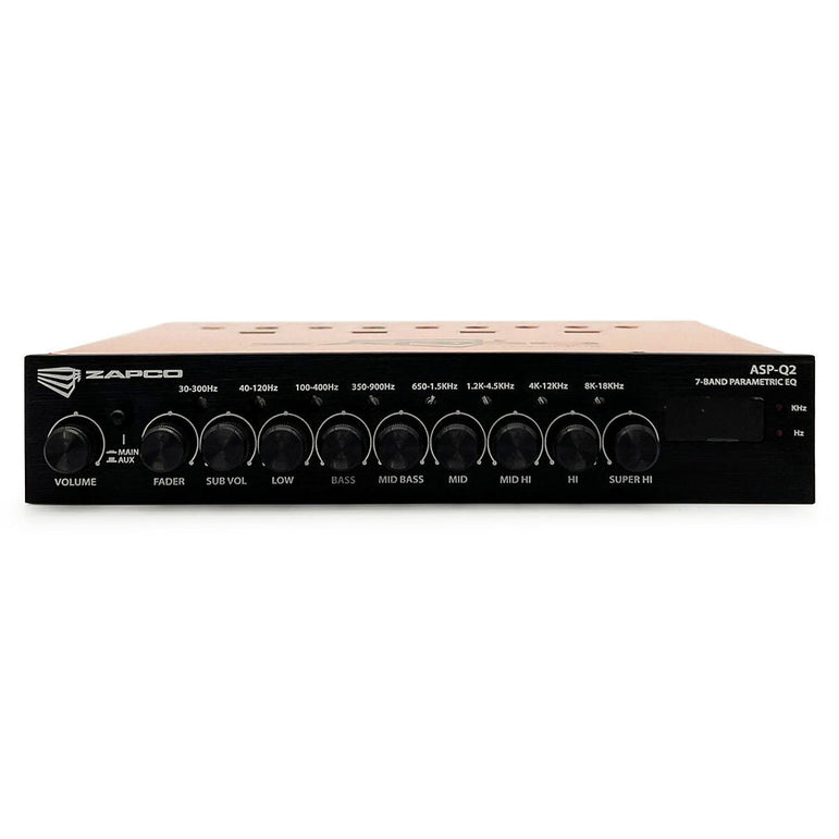 Zapco ASP-Q2 7-Band Parametric Equalizer, Electronic Crossover