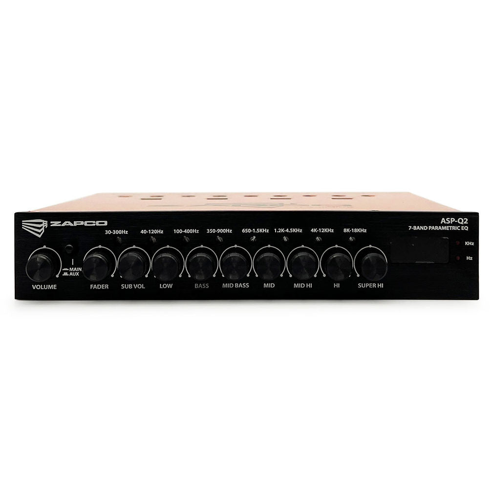 Zapco ASP-Q2 7-Band Parametric Equalizer, Electronic Crossover