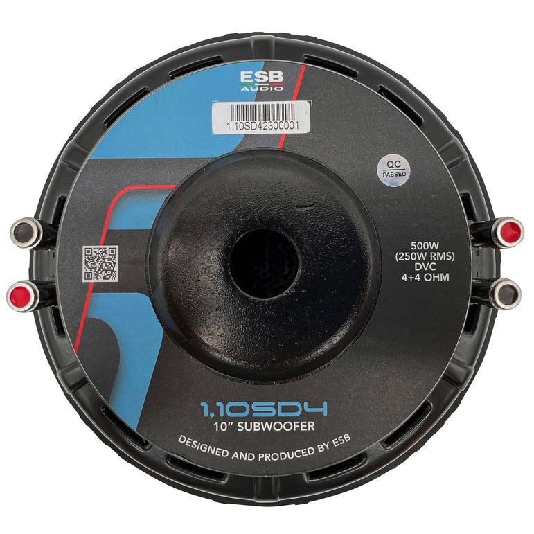 ESB Audio 1.10SD4 10"/250mm Shallow Subwoofer (4+4 Ohm DVC)