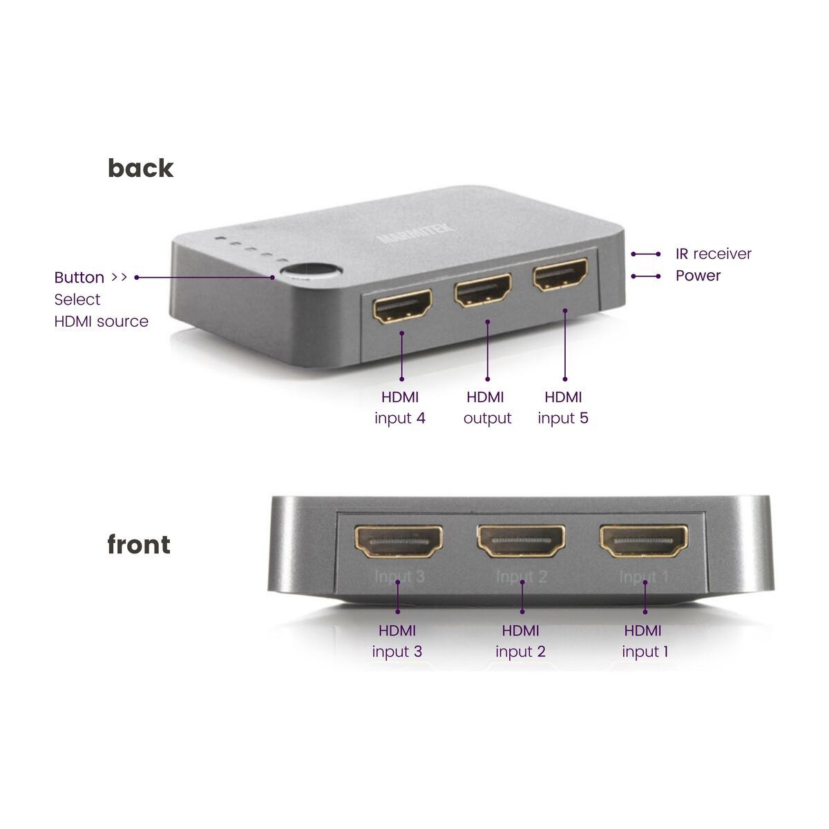 Marmitek Connect 350 UHD 2.0 HDMI-Kytkin