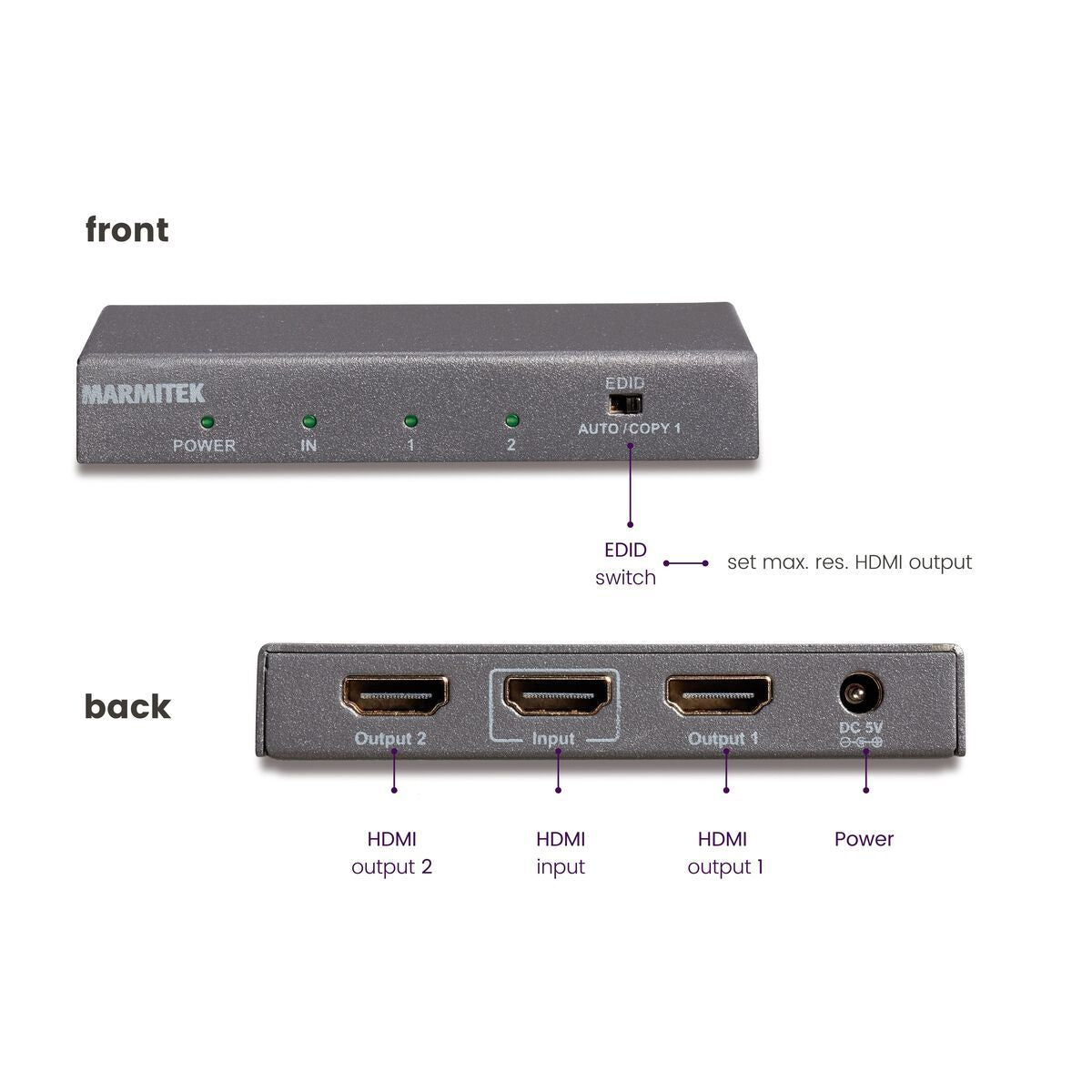 Marmitek Split 612 UHD 2.0 HDMI-jakaja