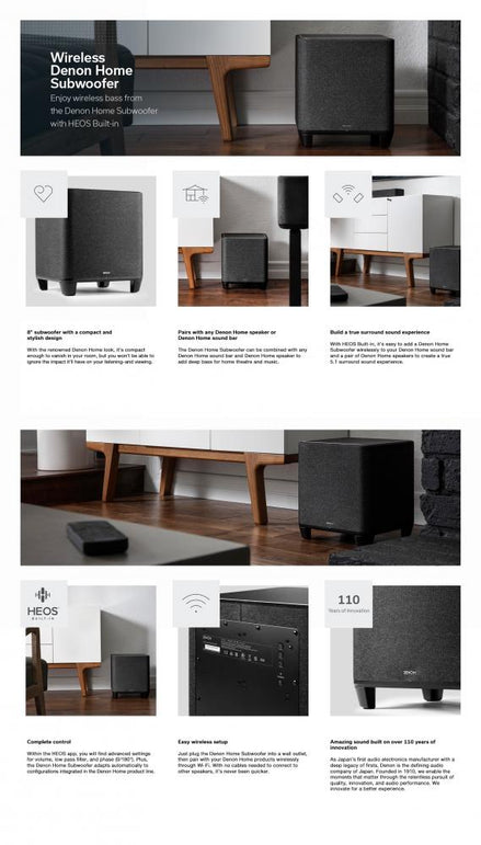 Denon Home Subwoofer langaton subwoofer