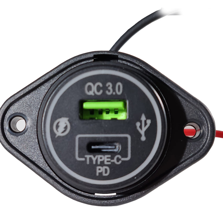 FOUR Connect 4-600163 vedenpitävä USB-C/A Virta-adapteri /USB TYPE-C +PD