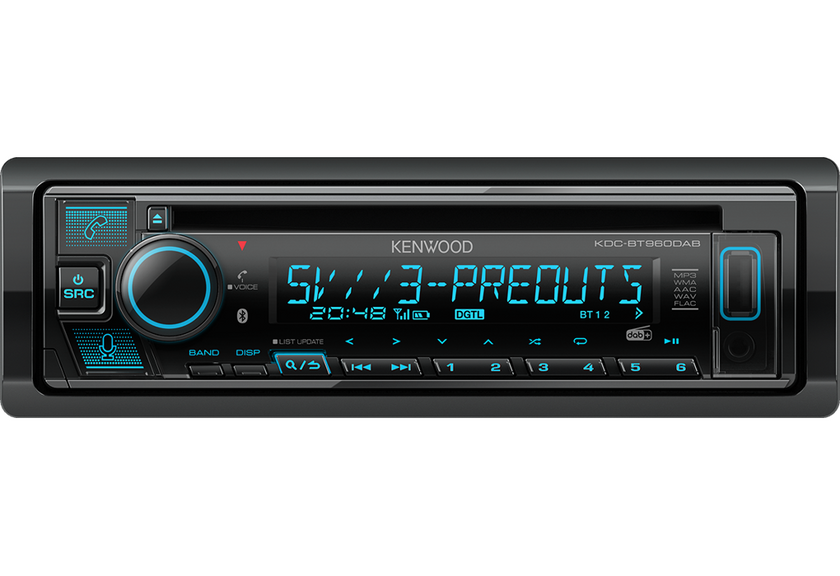 Kenwood KDC-BT960DAB CD/USB Receiver with Digital radio DAB+, Bluetooth, Alexa voice service