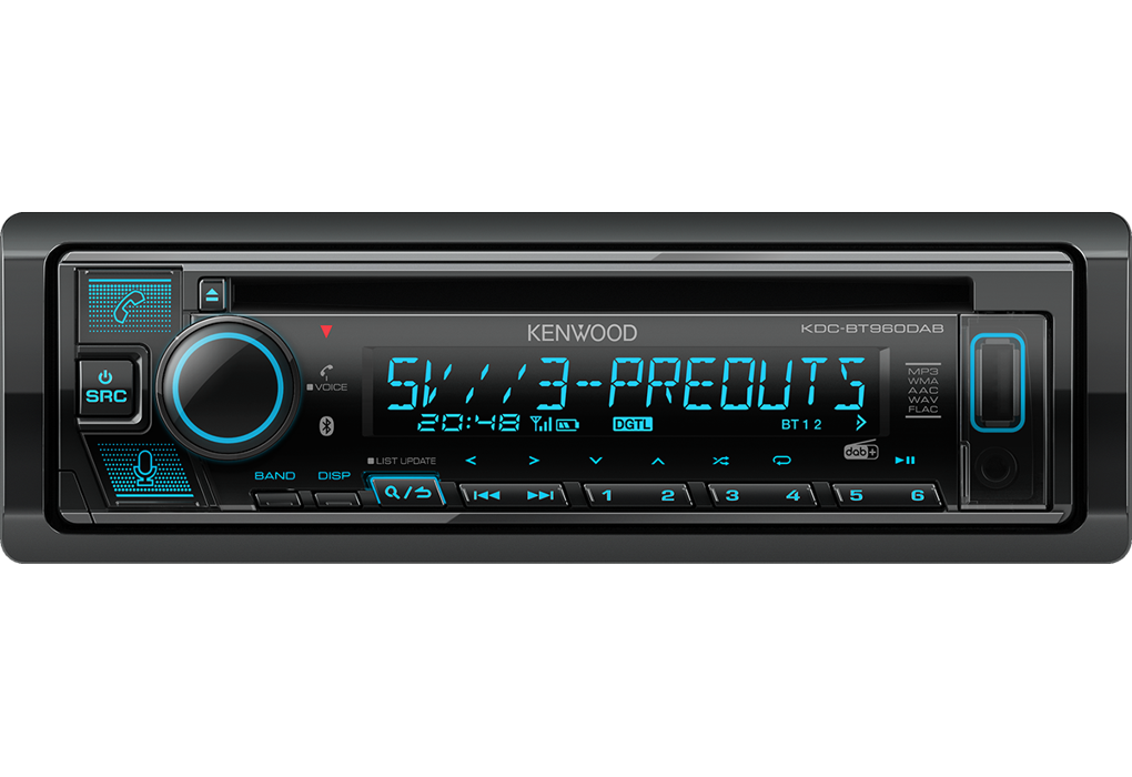 Kenwood KDC-BT960DAB CD/USB Receiver with Digital radio DAB+, Bluetooth, Alexa voice service
