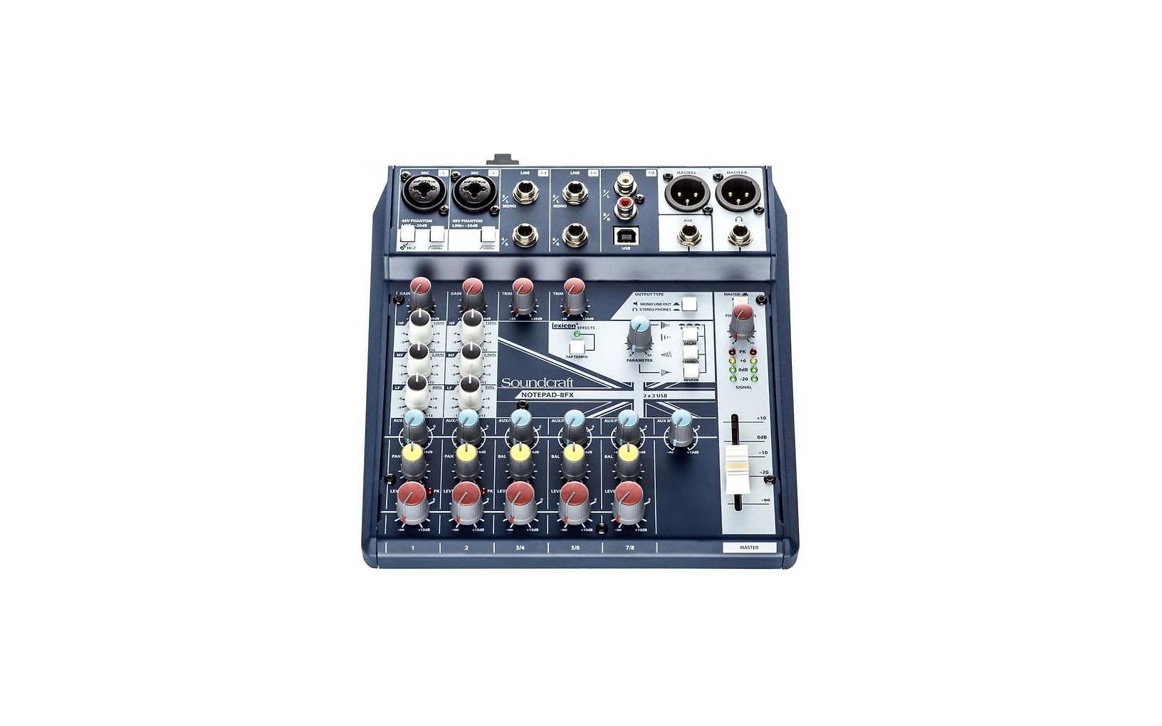 Soundcraft Notepad-8FX analogimikseri 8-kanavainen USB-äänikortti