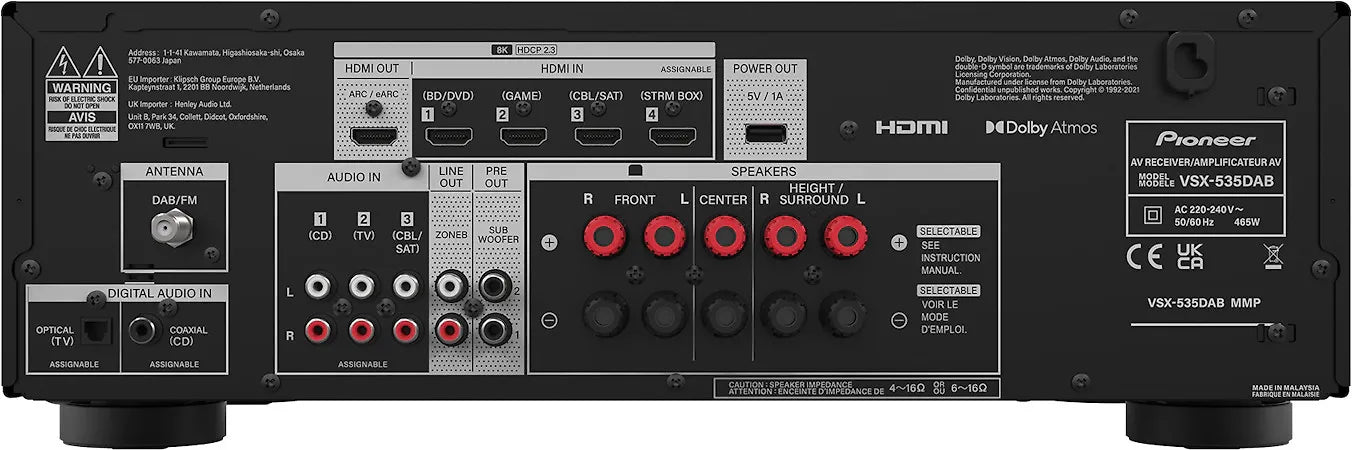 Pioneer VSX-535 5.2 AV Receiver