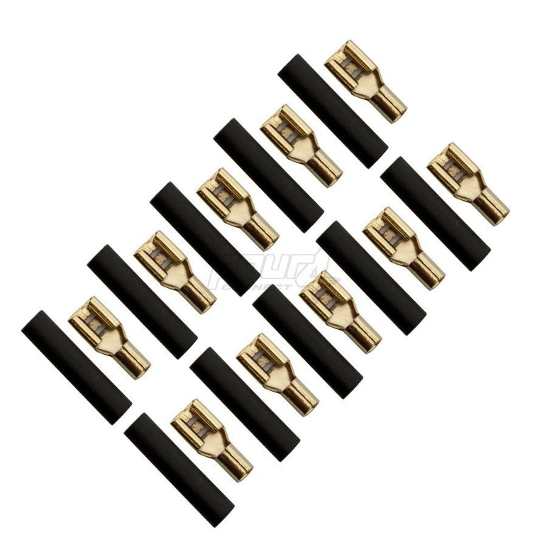 FOUR Connect 4-690735 flat connector 2.5mm2, 4.8mm, black, 10pcs