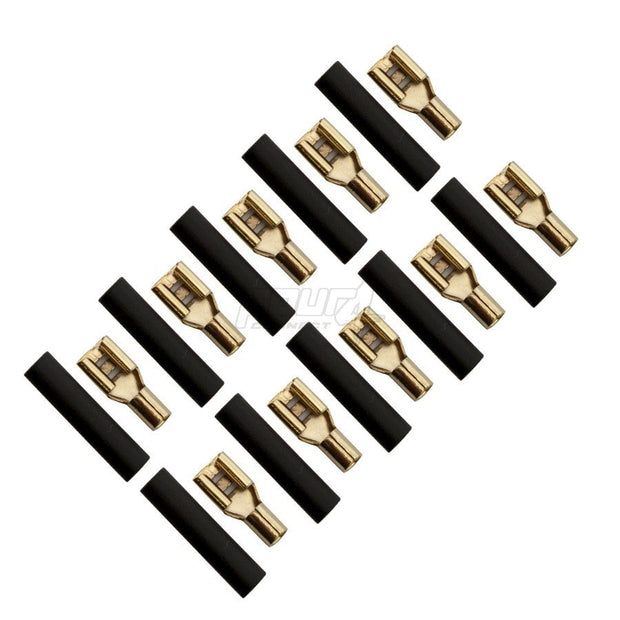 FOUR Connect 4-690735 flat connector 2.5mm2, 4.8mm, black, 10pcs