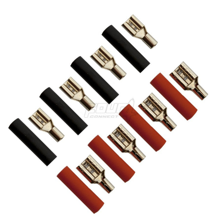 FOUR Connect 4-690755 flat terminal 2.5mm2 - 2x4.8mm/2x6.3mm red + 2x4.8mm/2x6.3mm black