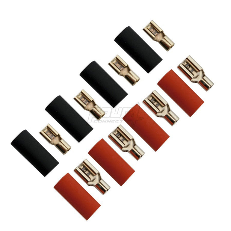 FOUR Connect 4-690756 flat terminal 6.0mm2 - 2x4.8mm/2x6.3mm red + 2x4.8mm/2x6.3mm black