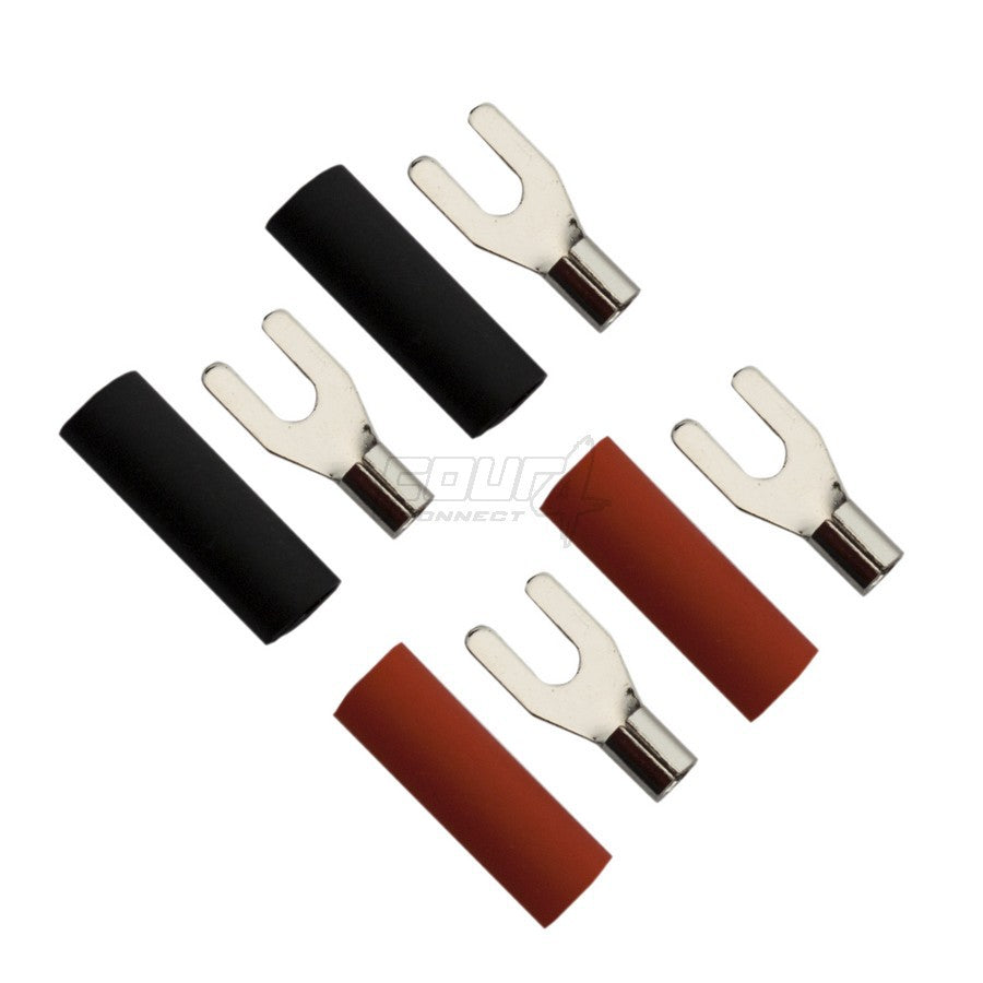 FOUR Connect 4-690811 M3 Fork connector 2.5mm2, 2xblack + 2xred