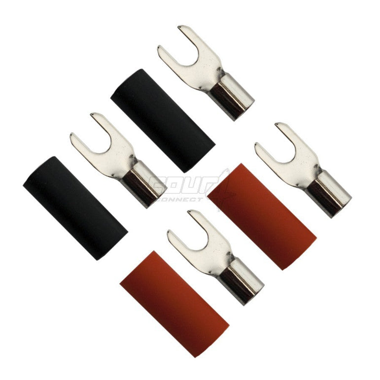 FOUR Connect 4-690815 M4 haarukkaliitin 6.0mm2, 2x musta ja 2x punainen