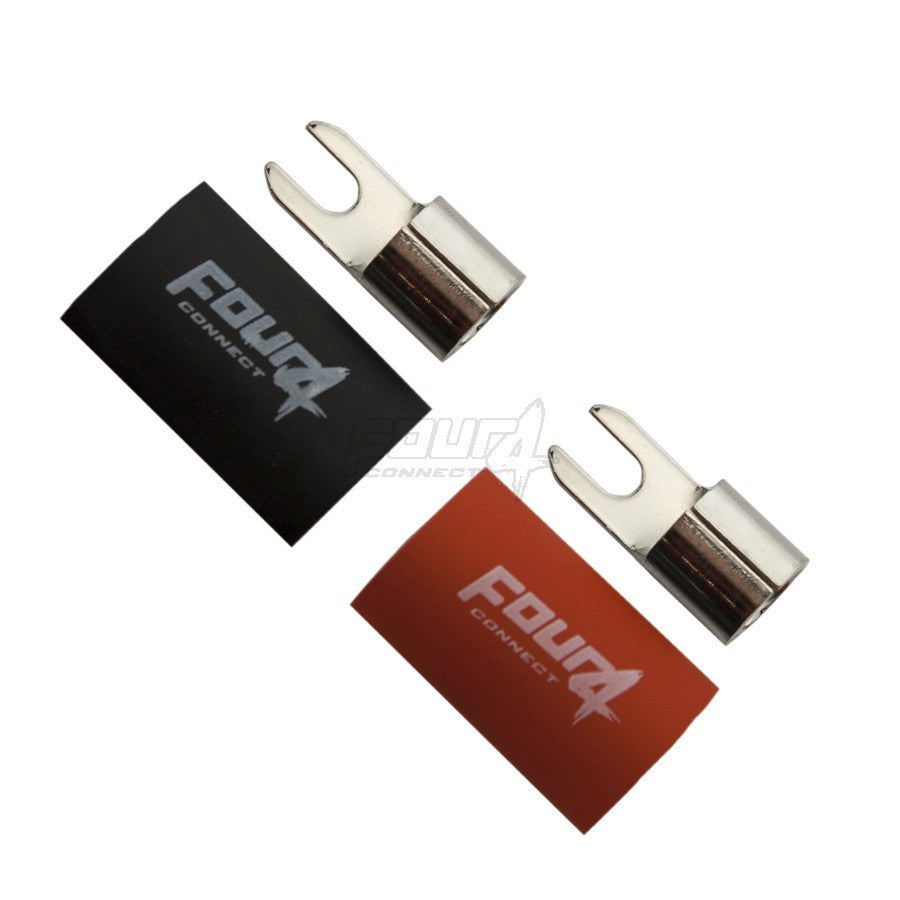 FOUR Connect 4-690817 M4 fork connector 20mm2, 1x black and 1x red