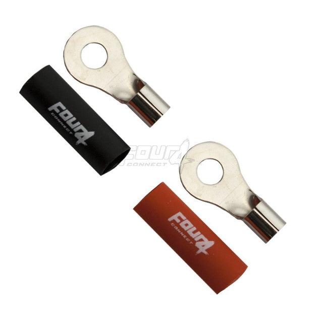 FOUR Connect 4-690913 M6 ring terminal 10mm2, 1x red and 1x black