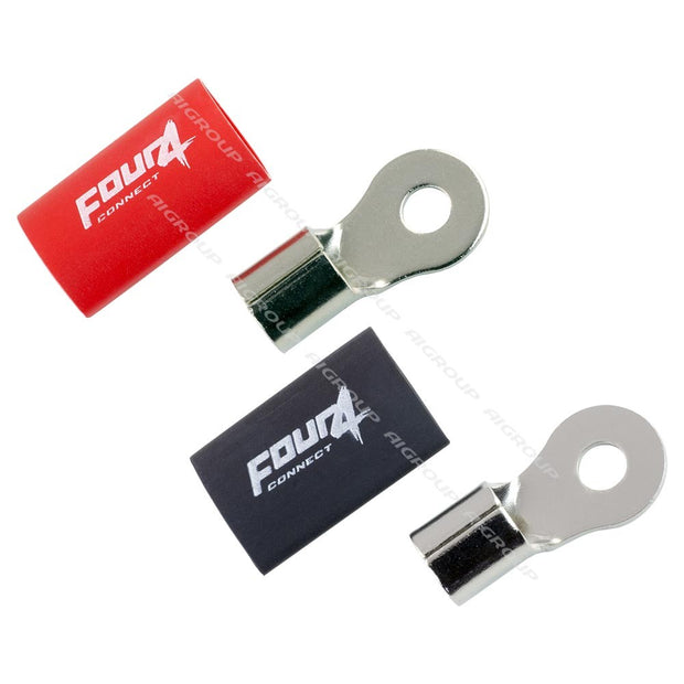 FOUR Connect 4-690914 M6 ring terminal 20mm2, 1x red and 1x black