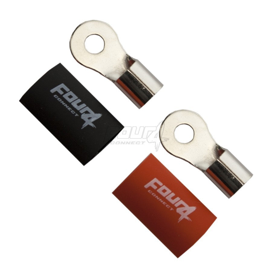 FOUR Connect 4-690914 M6 rengasliitin 20mm2, 1x punainen ja 1x musta