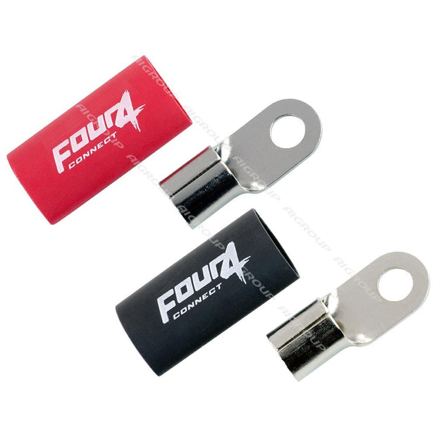 FOUR Connect 4-690919 M8 ring terminal 35mm2, 1x red and 1x black