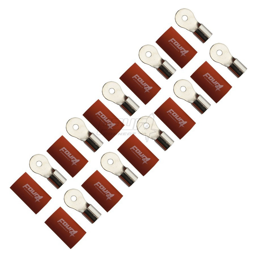 FOUR Connect 4-690932 M4 ring terminal 20mm2, 10x red