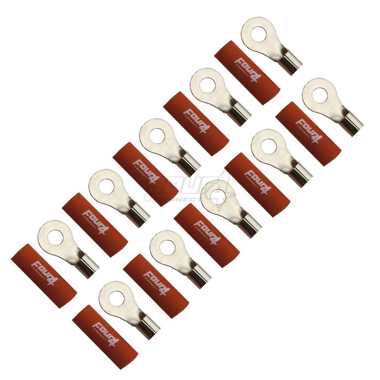 FOUR Connect 4-690933 M6 ring terminal 10mm2, 10x red