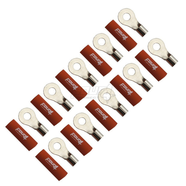 FOUR Connect 4-690933 M6 ring terminal 10mm2, 10x red