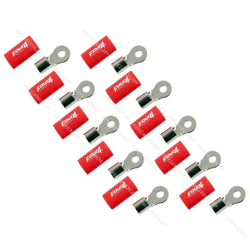 FOUR Connect 4-690934 M6 rengasliitin 20mm2, 1x punainen