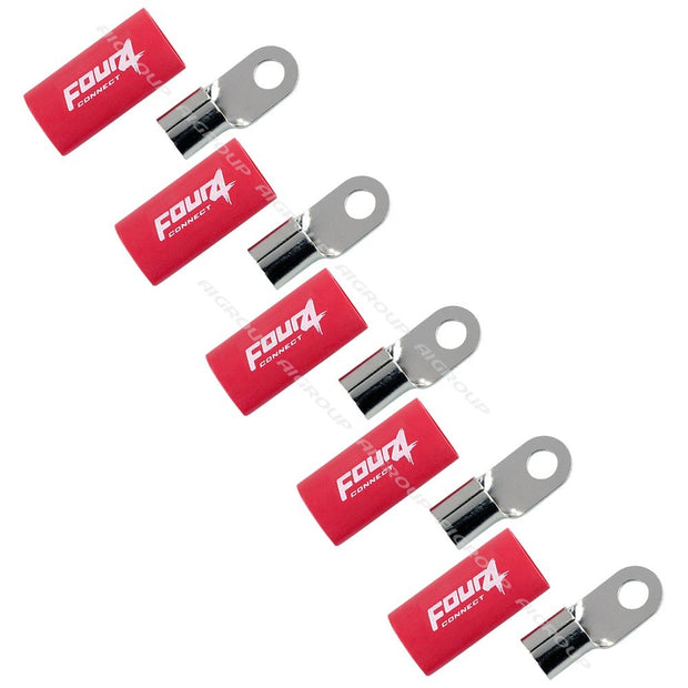 FOUR Connect 4-690943 M8 ring terminal 35mm2, 5x red