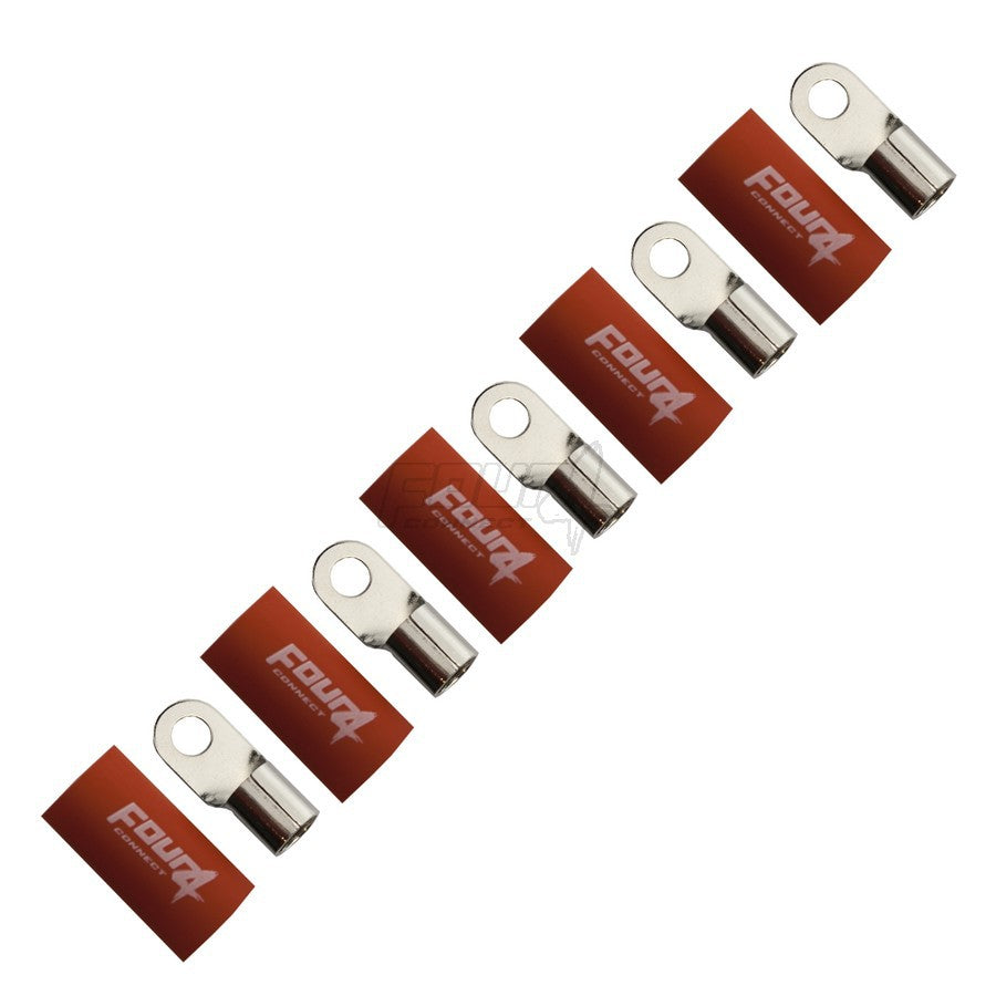 FOUR Connect 4-690943 M8 ring terminal 35mm2, 5x red