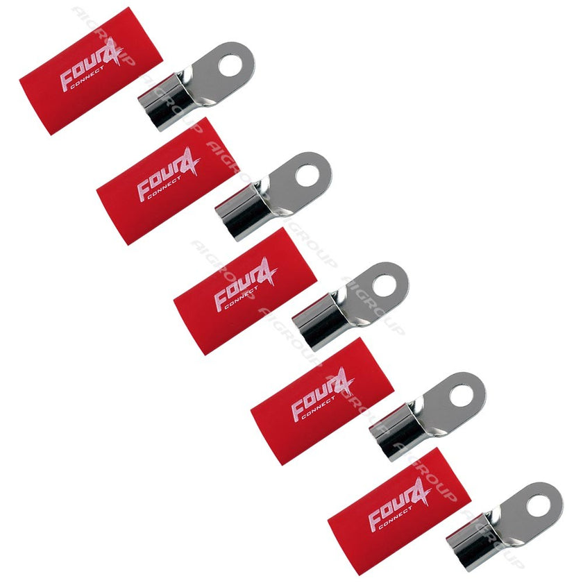 FOUR Connect 4-690944 M8 ring terminal 50mm2, 5x red