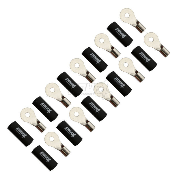 FOUR Connect 4-690951 M4 ring terminal 10mm2, 10x black