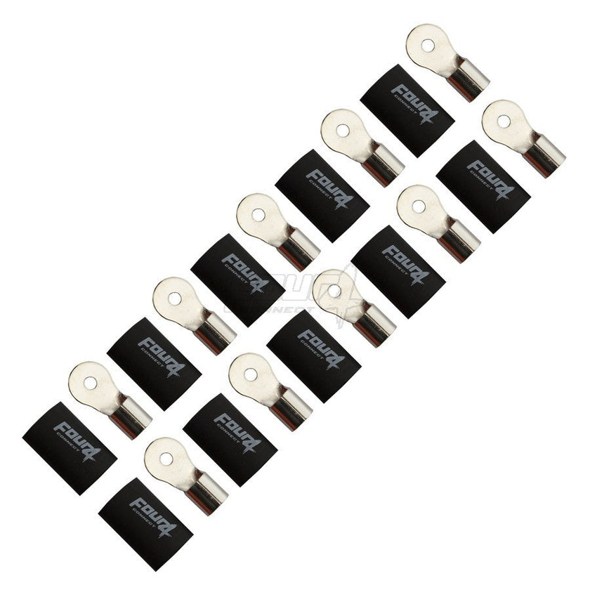 FOUR Connect 4-690952 M4 ring terminal 20mm2, 10x black
