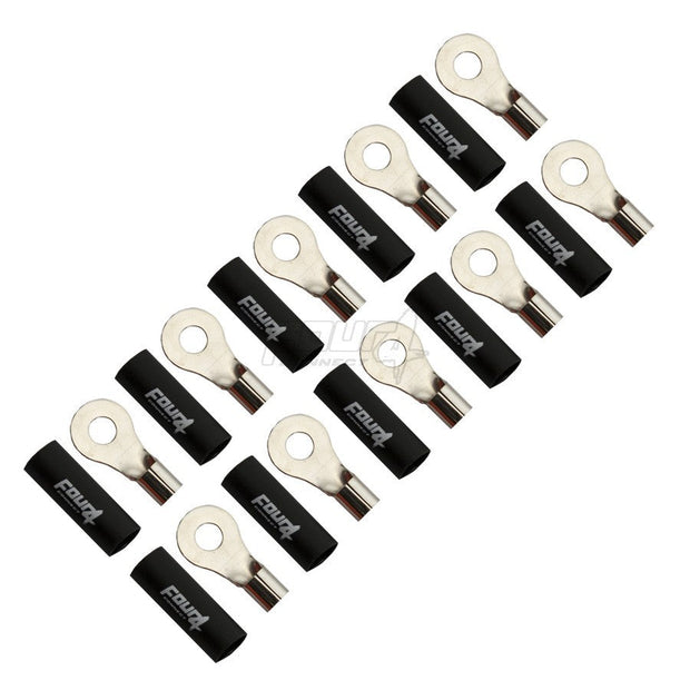 FOUR Connect 4-690953 M6 ring terminal 10mm2, 10x black