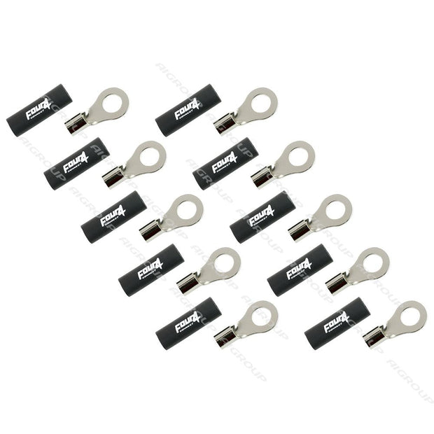 FOUR Connect 4-690961 M8 ring terminal 10mm2, 10x black