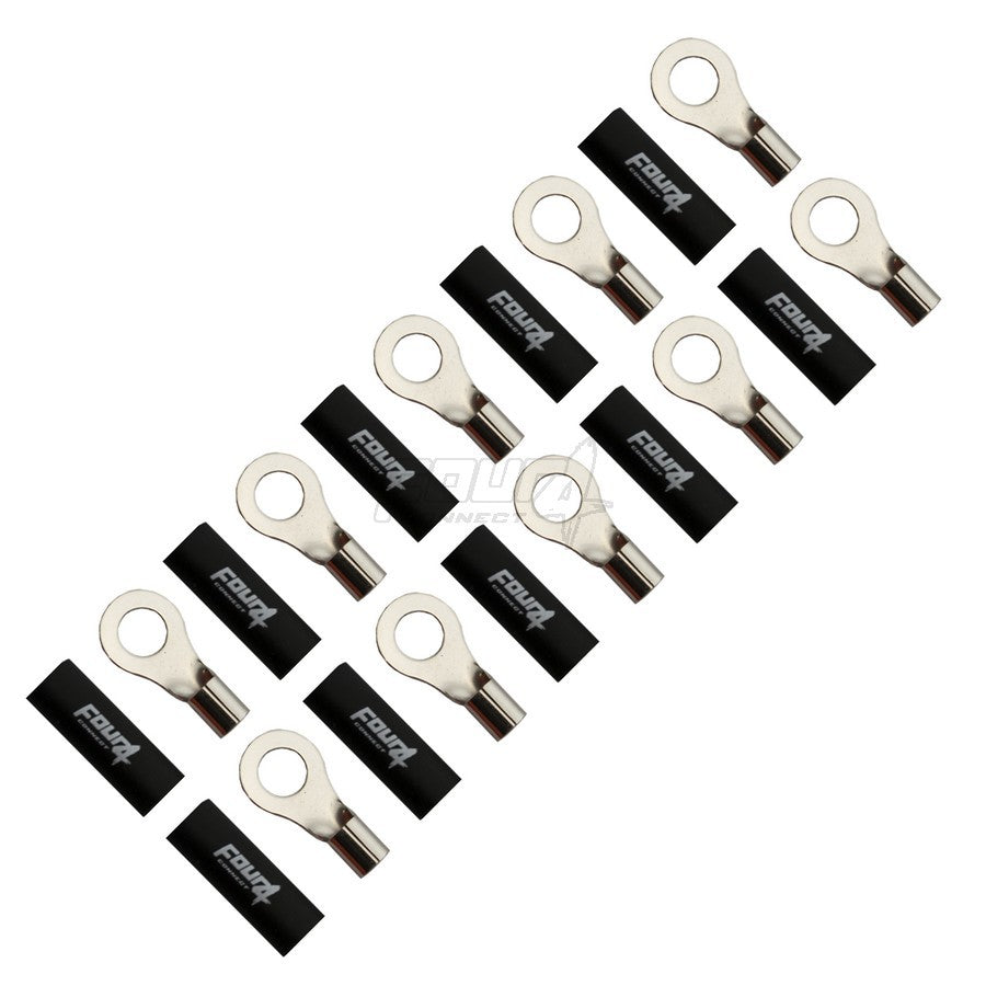 FOUR Connect 4-690961 M8 ring terminal 10mm2, 10x black