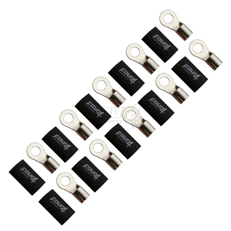 FOUR Connect 4-690962 M8 ring terminal 20mm2, 10x black