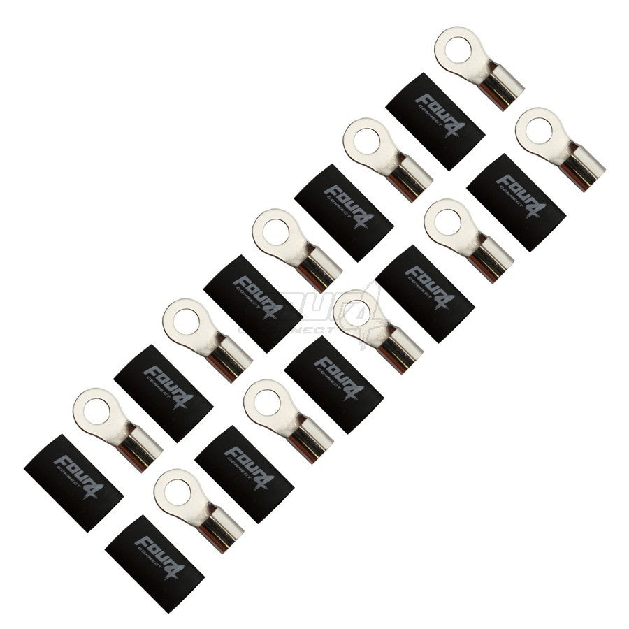 FOUR Connect 4-690962 M8 ring terminal 20mm2, 10x black