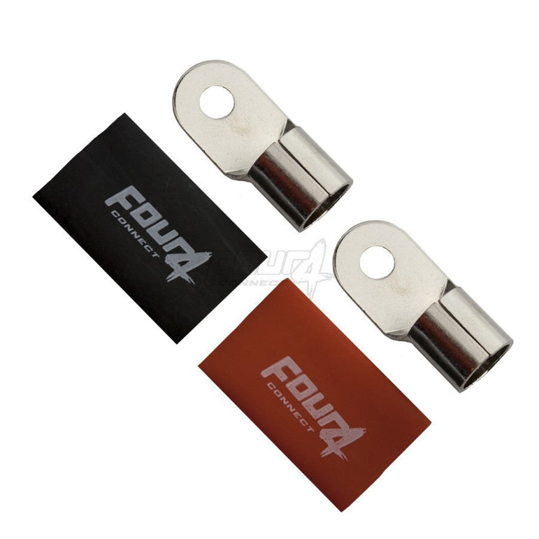 FOUR Connect 4-690973 M8 ring terminal 70-100mm2, 1x black and 1x red