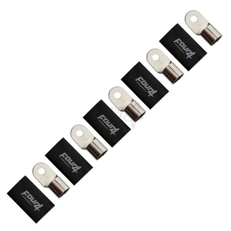 FOUR Connect 4-690975 M8 ring terminal 70-100mm2, 5x black