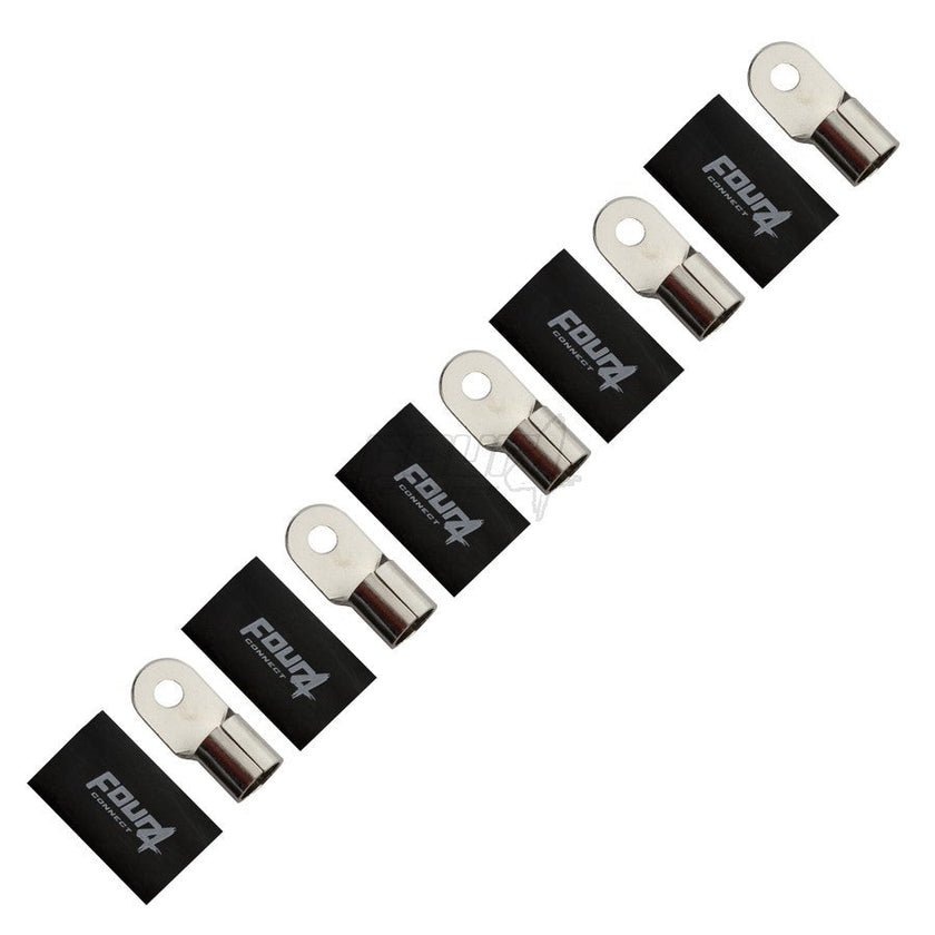 FOUR Connect 4-690975 M8 ring terminal 70-100mm2, 5x black