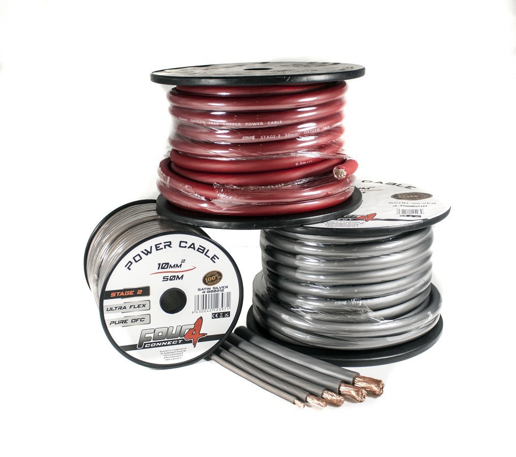 FOUR Connect 4-800211 STAGE2 – OFC-virtakaapeli 10 mm², punainen, 50 m