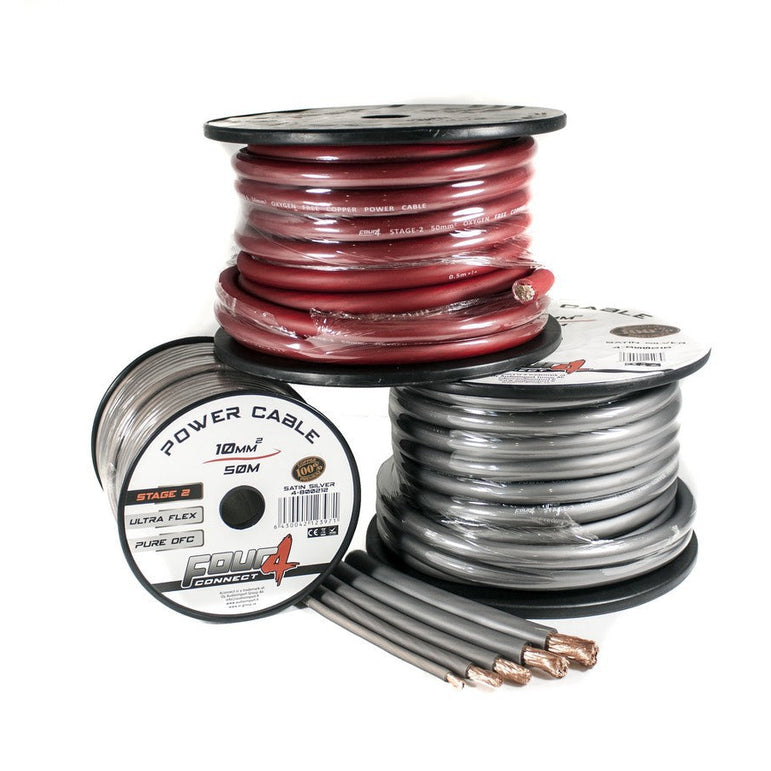 FOUR Connect 4-800214 STAGE2 20mm2 OFC-virtakaapeli savunharmaa